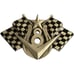 Vintage Y2K Great Texas Lucky 8 Pewter Belt Buckle