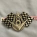Vintage Y2K Great Texas Lucky 8 Pewter Belt Buckle