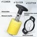 Pineapple Corer and Slicer Tool Black Handle Upgraded Cutter
