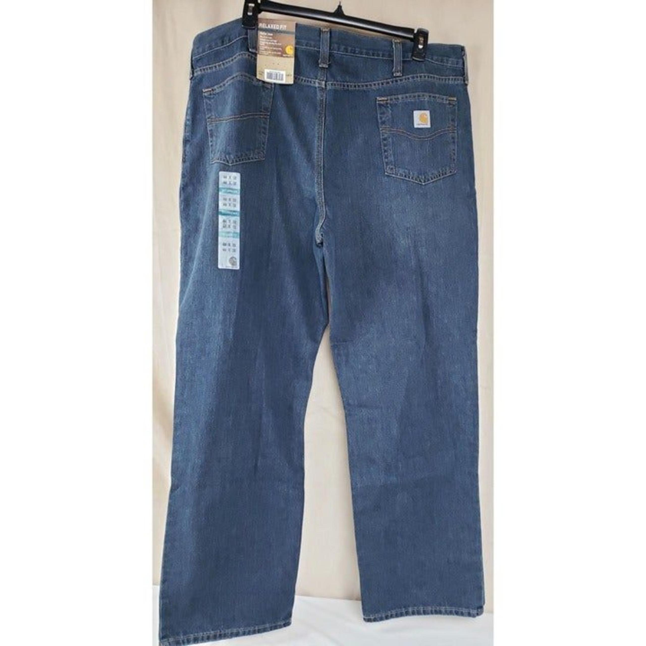 Carhartt Men's 44x32 Holter Jean Relaxed Fit Bed Rock Denim 101483 968