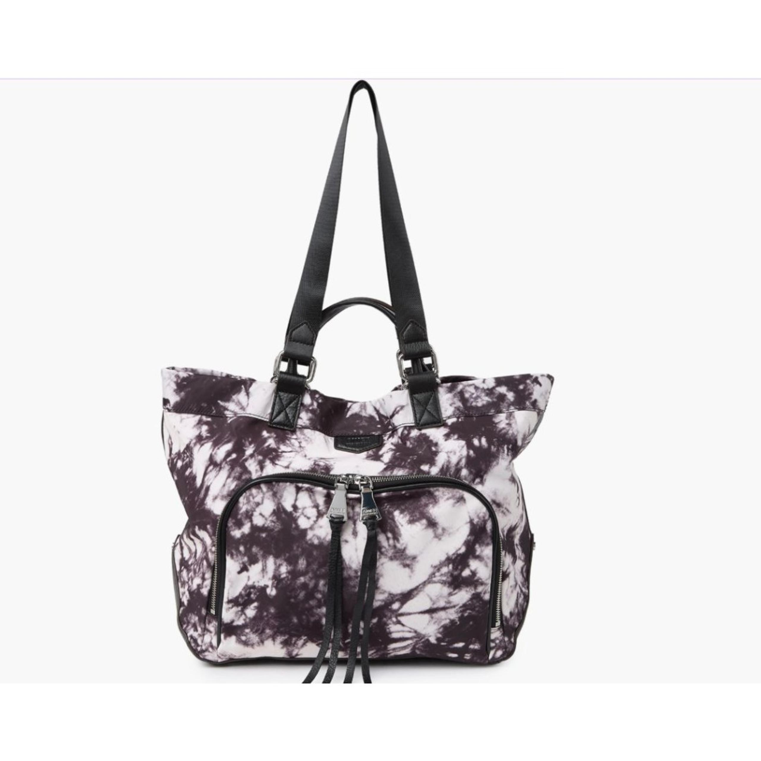 Aimee Kestenberg  Pisa Nylon Tote Bag Womens Black White travel tote