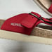 Mephisto Red Leather Helen Flower Sandals Womens 39 Beachy Slip On Casual Summer
