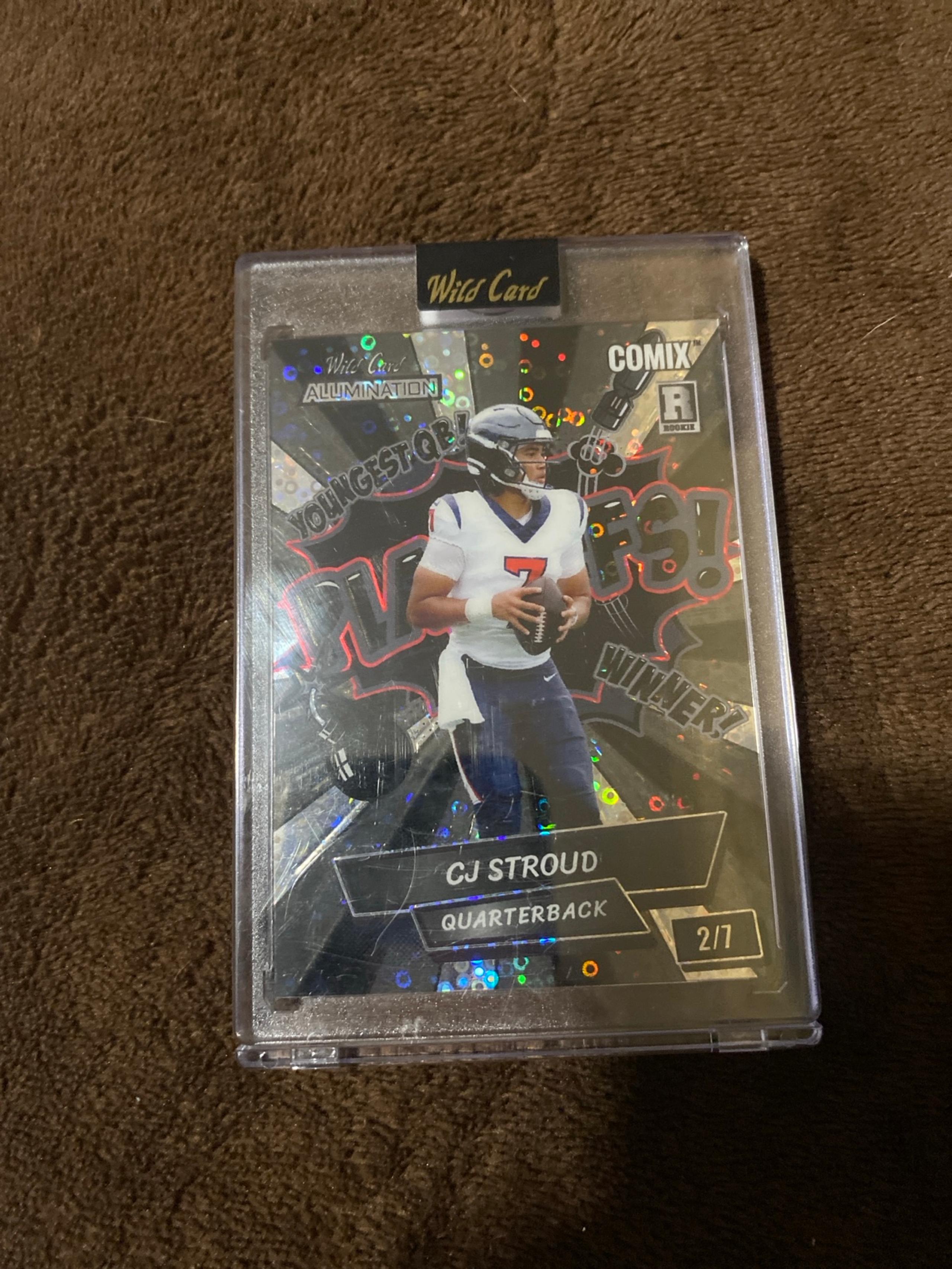 CJ Stroud Rookie 2023 Wild Card Alumination Comix 2/7 Number Match