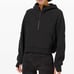 LULULEMON Hoodie Sweatshirt Jacket Women M/L Scuba Oversized 1/2 Zip Black