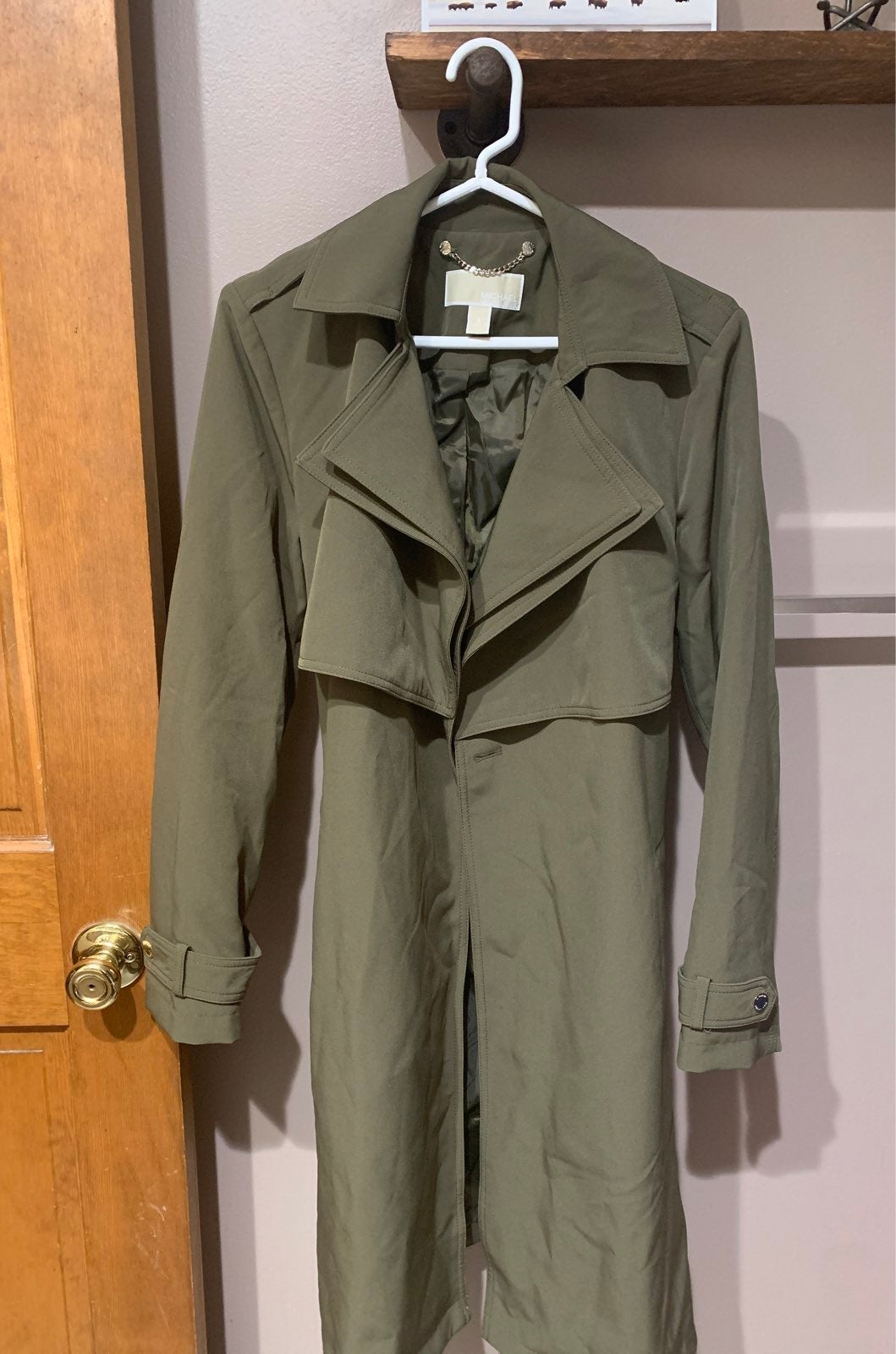 Trench Coat Michael Kors size small olive green color