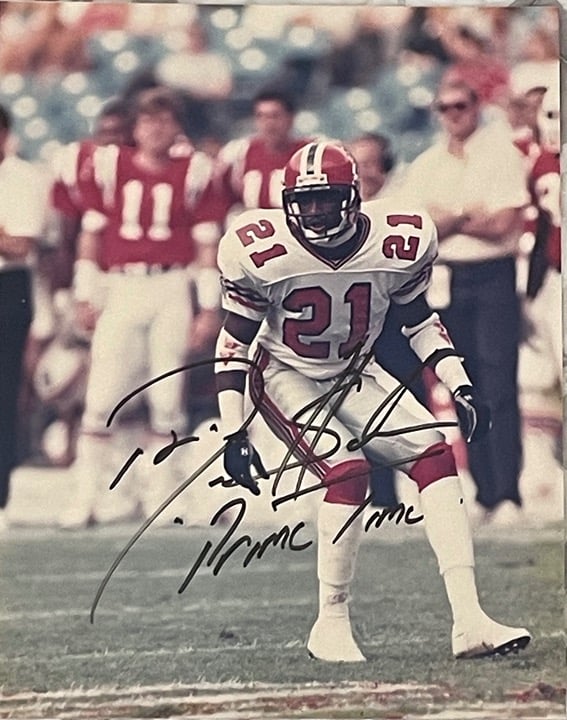Deion Sanders Autographed Photo