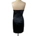 Ted Baker Black Satin Strapless Mini Cocktail Evening Dress size 6