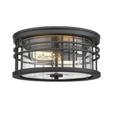 Zeyu Flush Mount Ceiling Light, 2-Light Farmhouse 12Inch.