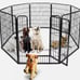 8 8 Panels Metal Dog Playpen Pet Fence Portable Puppy Playpen 39 H Exercise Pen