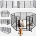 8 8 Panels Metal Dog Playpen Pet Fence Portable Puppy Playpen 39 H Exercise Pen