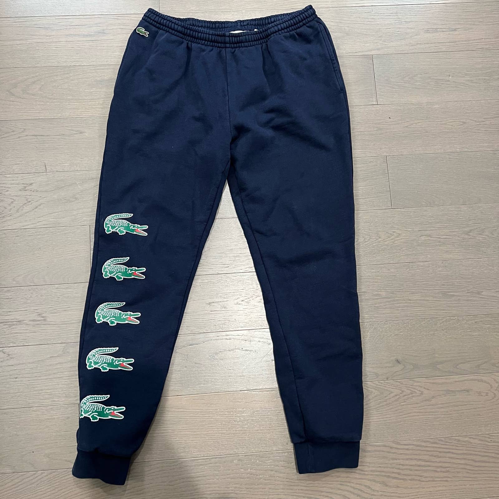 Lacoste Men's Fleece Sweatpants in Navy Blue XL