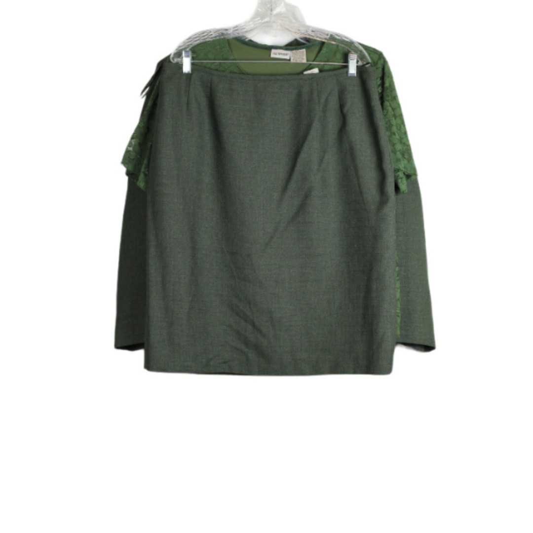 Le Suit Green Women's Career Blazer and Skirt 2 Piece 18 020