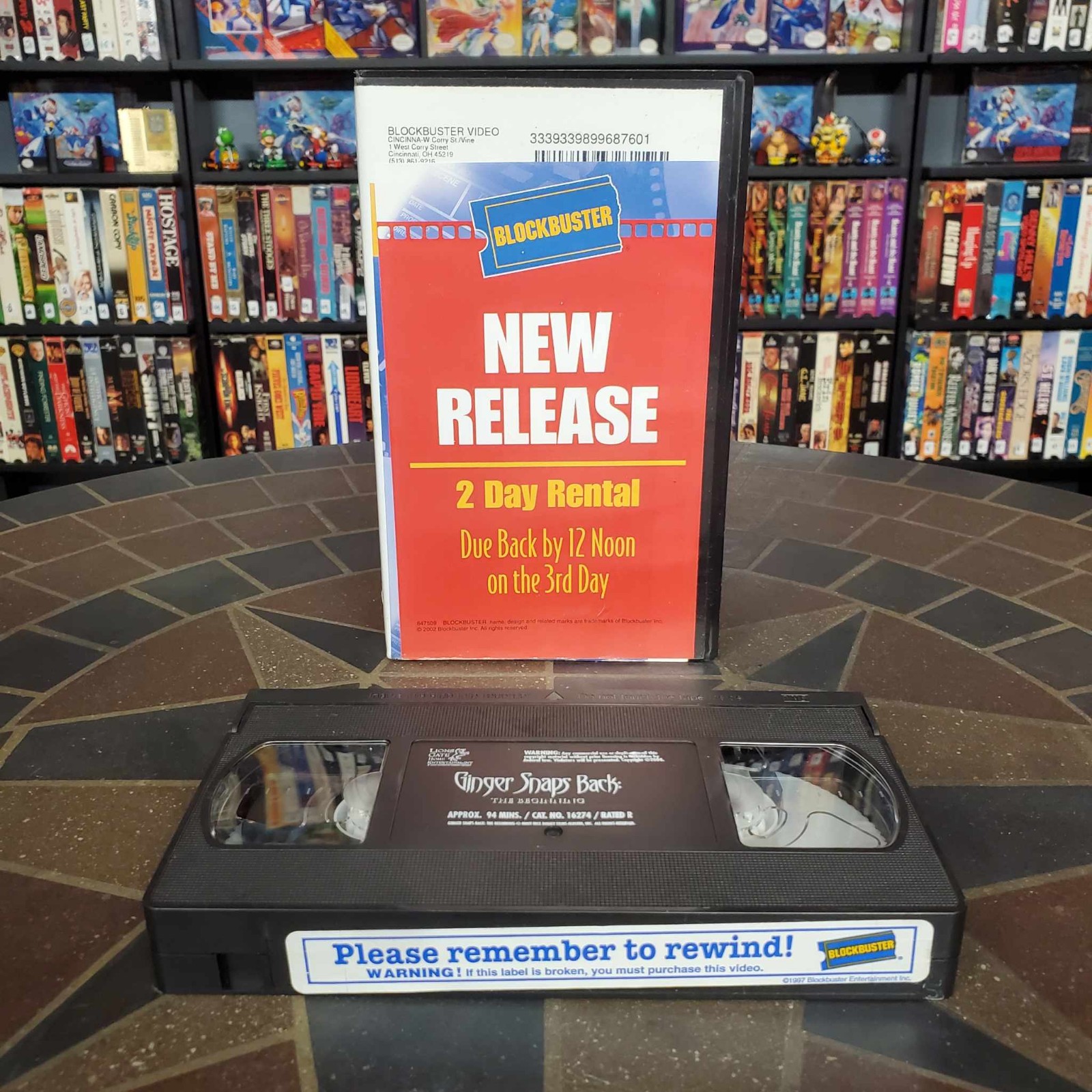 Ginger Snaps Back The Beginning VHS 2004 Emily Perkins Blockbuster Rental + Case