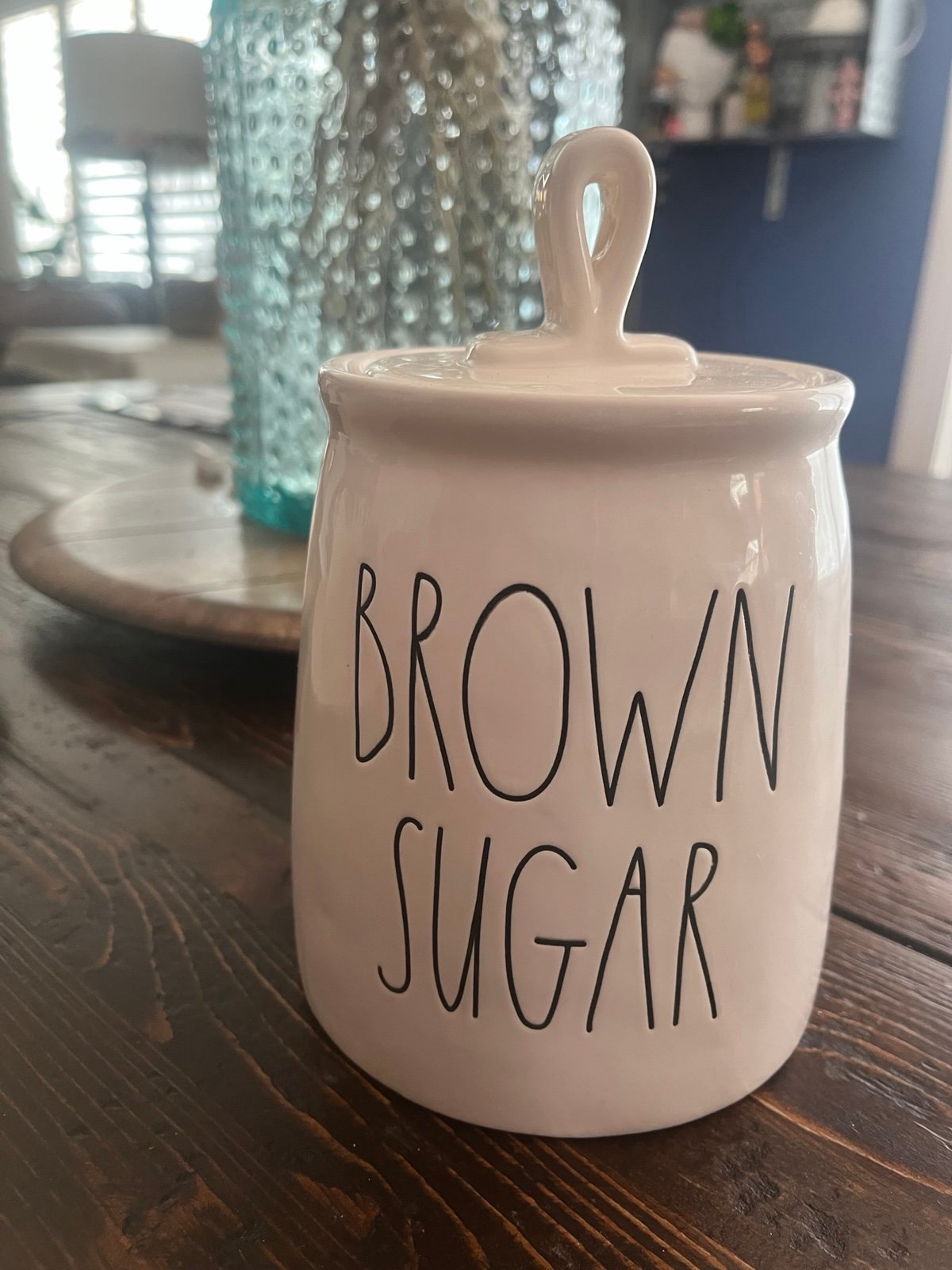 Rae Dunn Brown Sugar ceramic canister