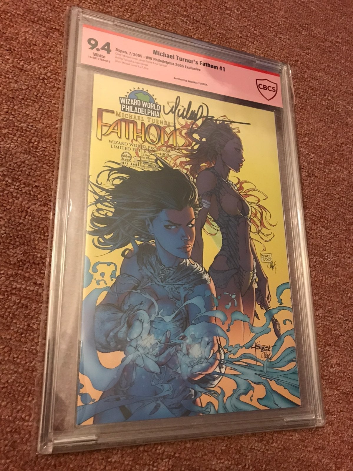 Fathom #1 Wizard World Philly 2005 exclusive CBCS 9.4 signed by MICHAEL TURNER