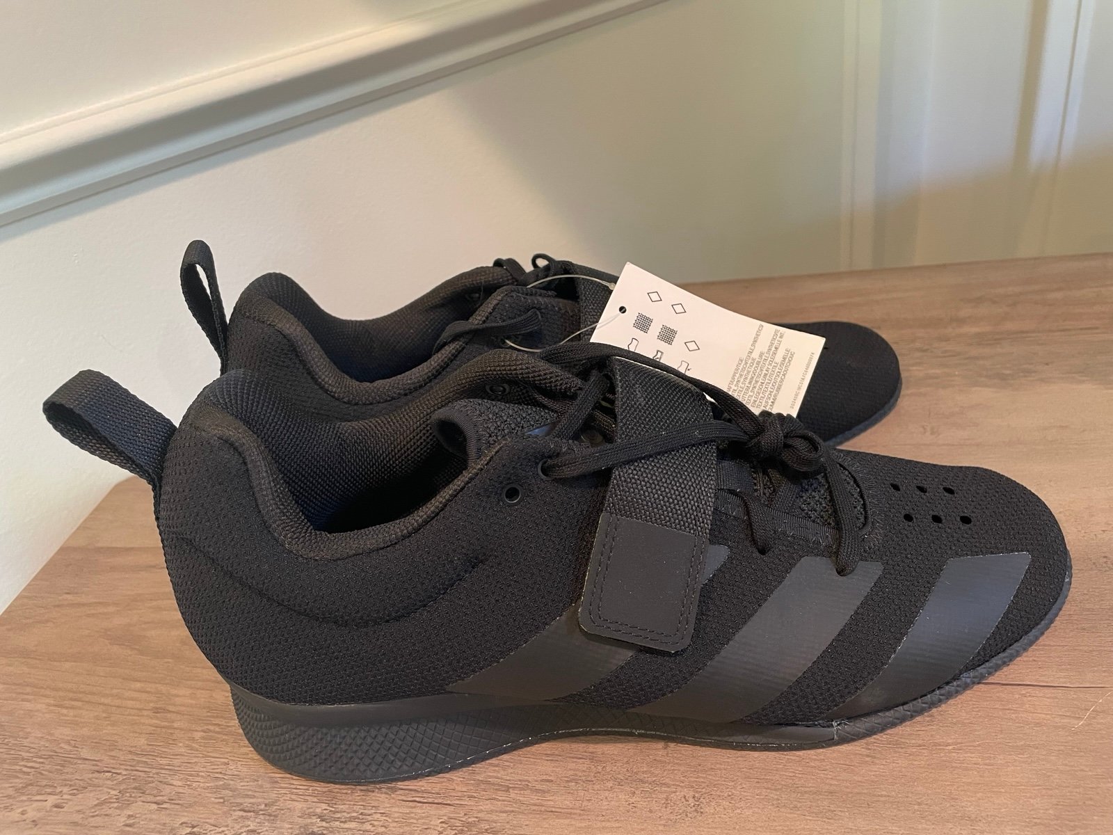 New Men’s Size 10.5 Adidas Adipower II Weightlifting Shoes Solid Black F99816