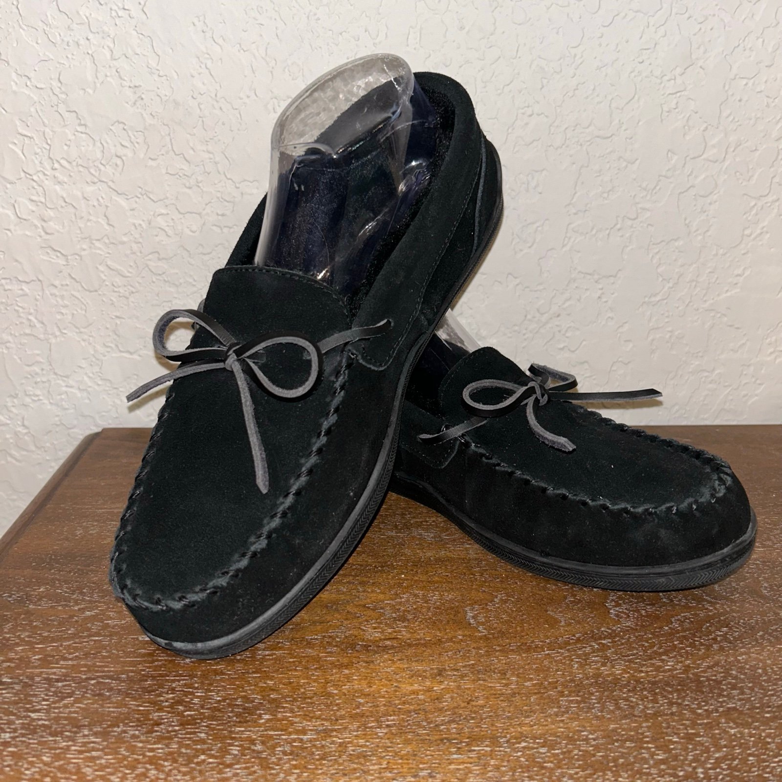 My Slippers Suede Faux Fur Slip On Moccasin Slipper Shoes