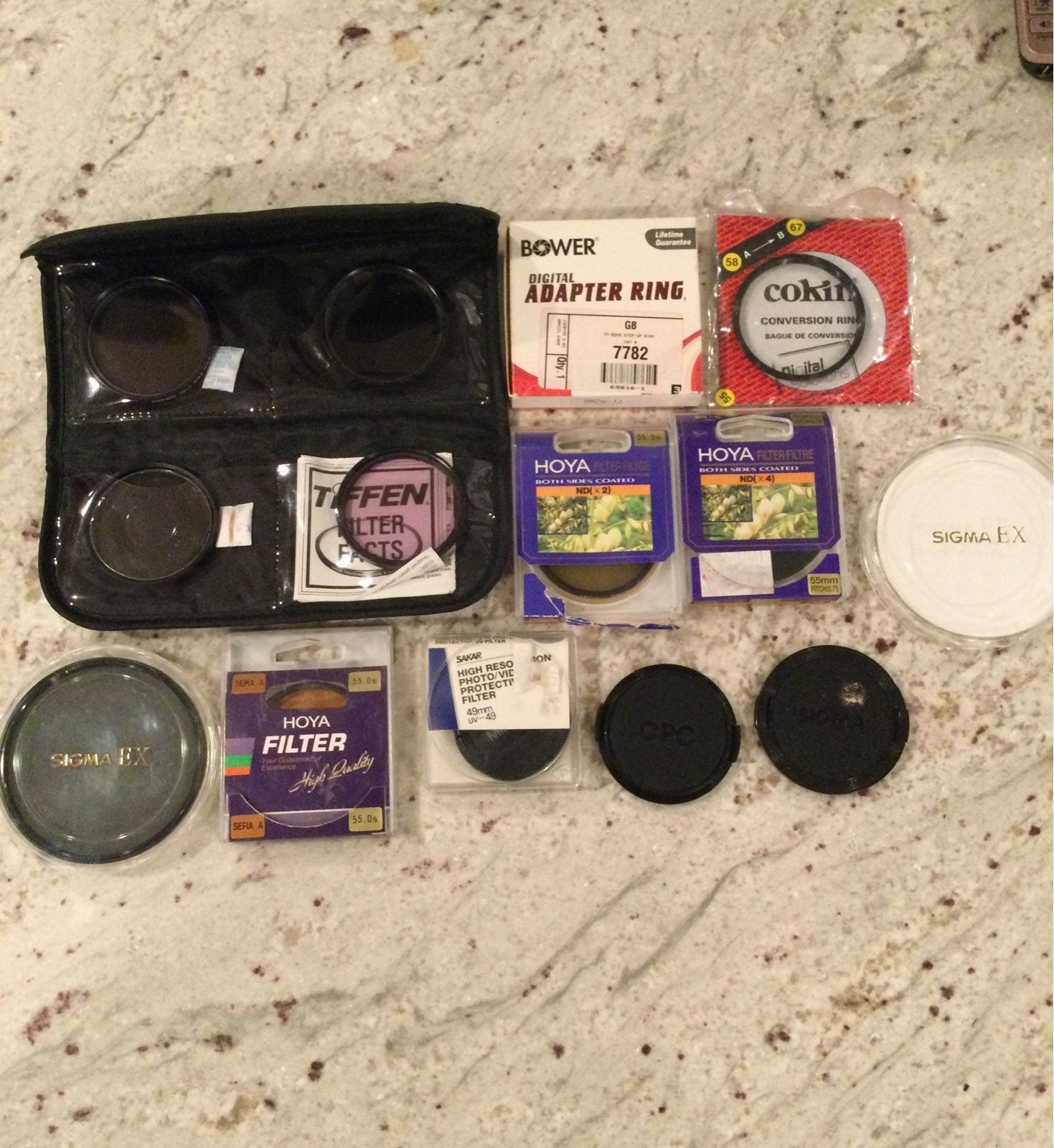 Vintage Camera Photography Lot filters and adapters