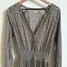 Faherty Olive Green Leaf Batik Montara Short Batik Blouson Dress Women’s Small