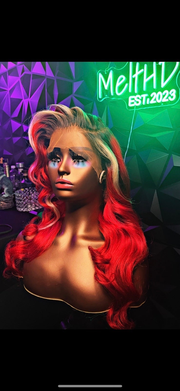 Red Cream Luxury Lace Front Wig