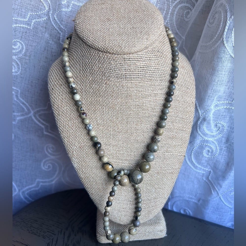 Picture jasper necklace set 18'