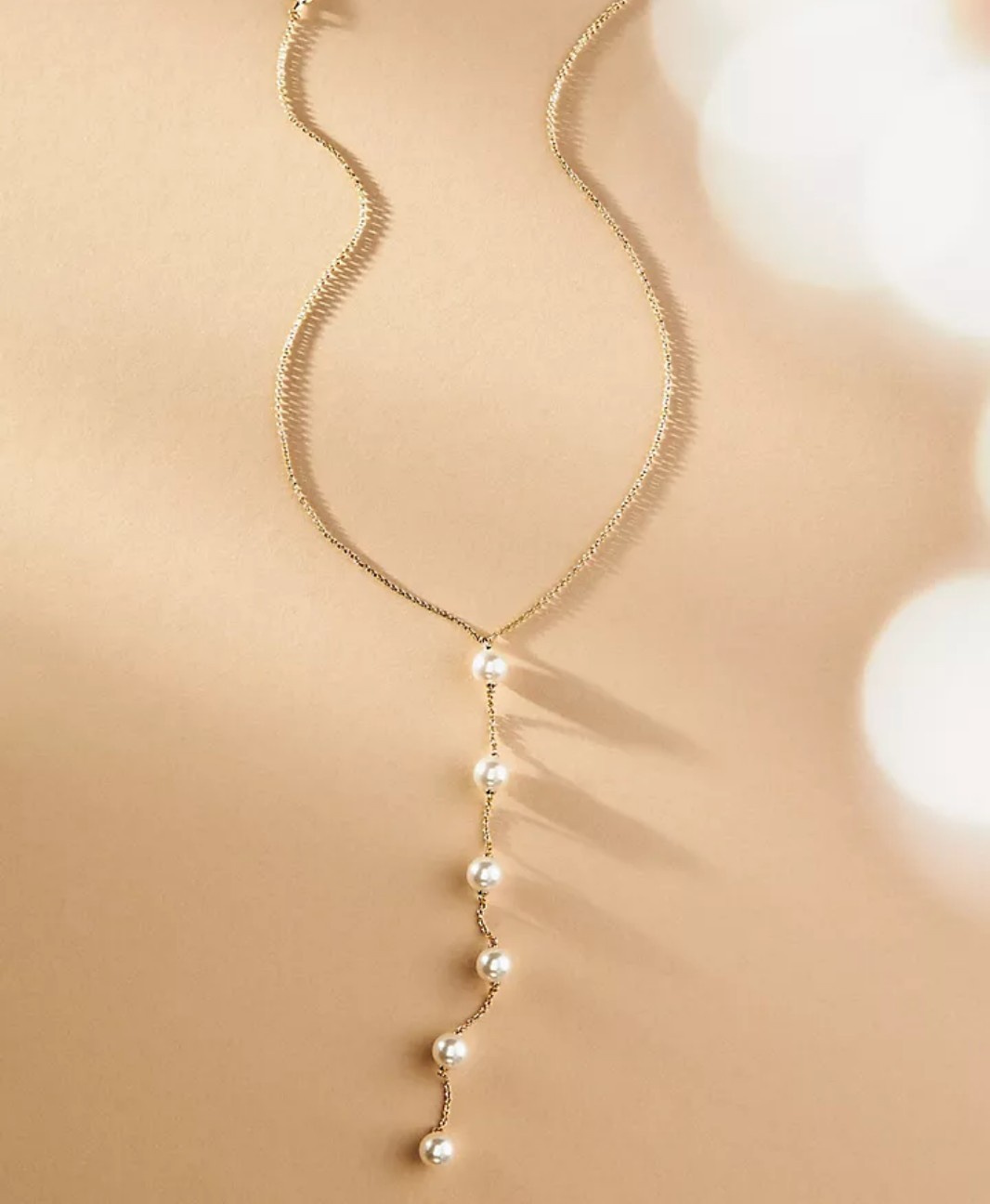 Anthropologie Pearl Y-Necklace