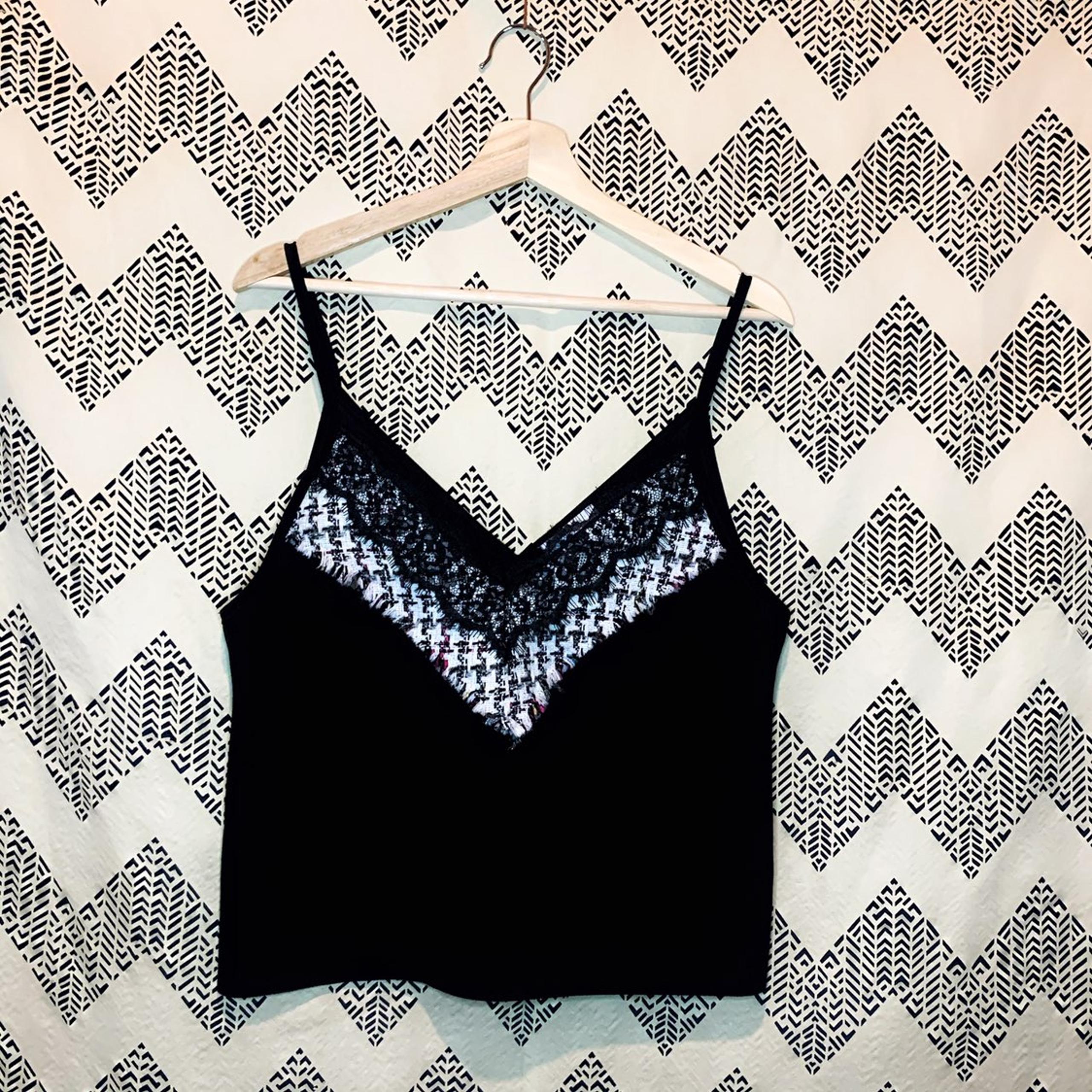 NWT Zara Velvet Plaid Lace Camisole