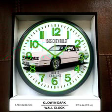 1985 Chevy Monte Carlo SS Garage Shop Glow in the Dark Wall Clock NEW!