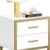 Modern Nightstand End Side Table with 2 Drawers