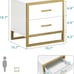 Modern Nightstand End Side Table with 2 Drawers