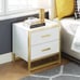 Modern Nightstand End Side Table with 2 Drawers