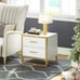 Modern Nightstand End Side Table with 2 Drawers
