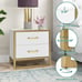 Modern Nightstand End Side Table with 2 Drawers