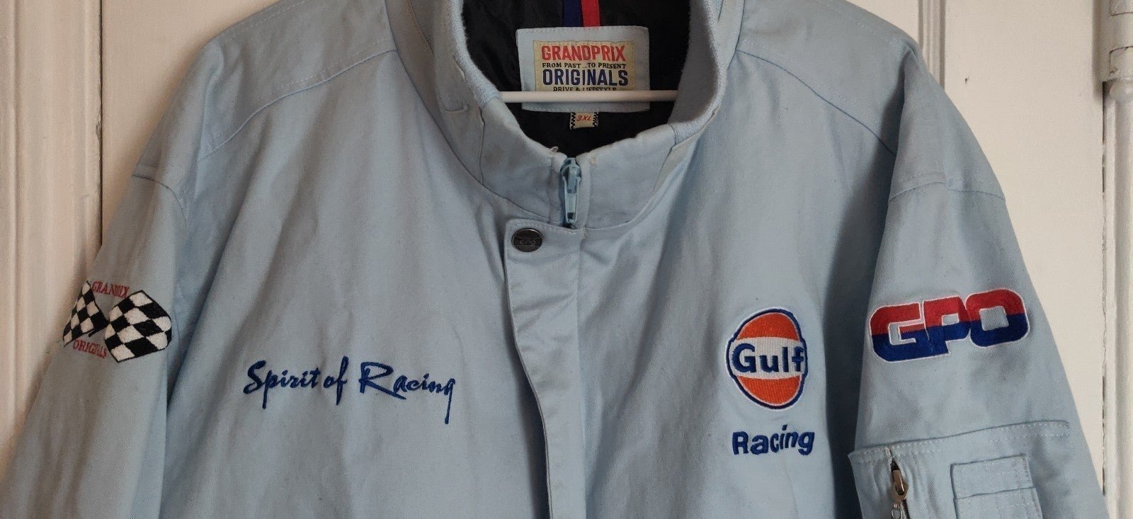 Men's Grandprix Originals Gulf 1970 Spirit of Racing Jacket size 3XL