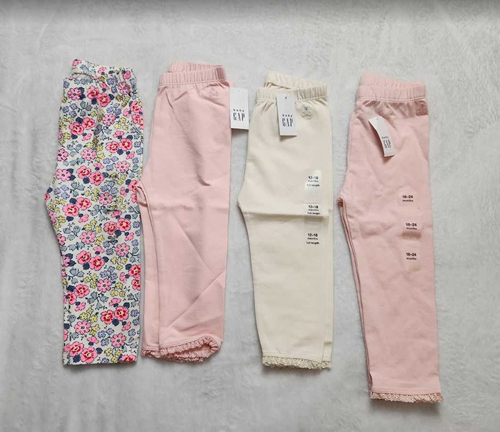 New toddler girl 3 pair 12-18 months Baby Gap leggings + 1 pair 18-24 month