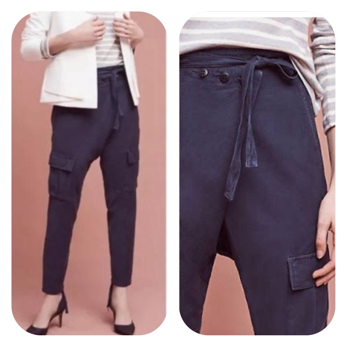 Citizens of Humanity size 26 navy casbah cargo pants 265 retail