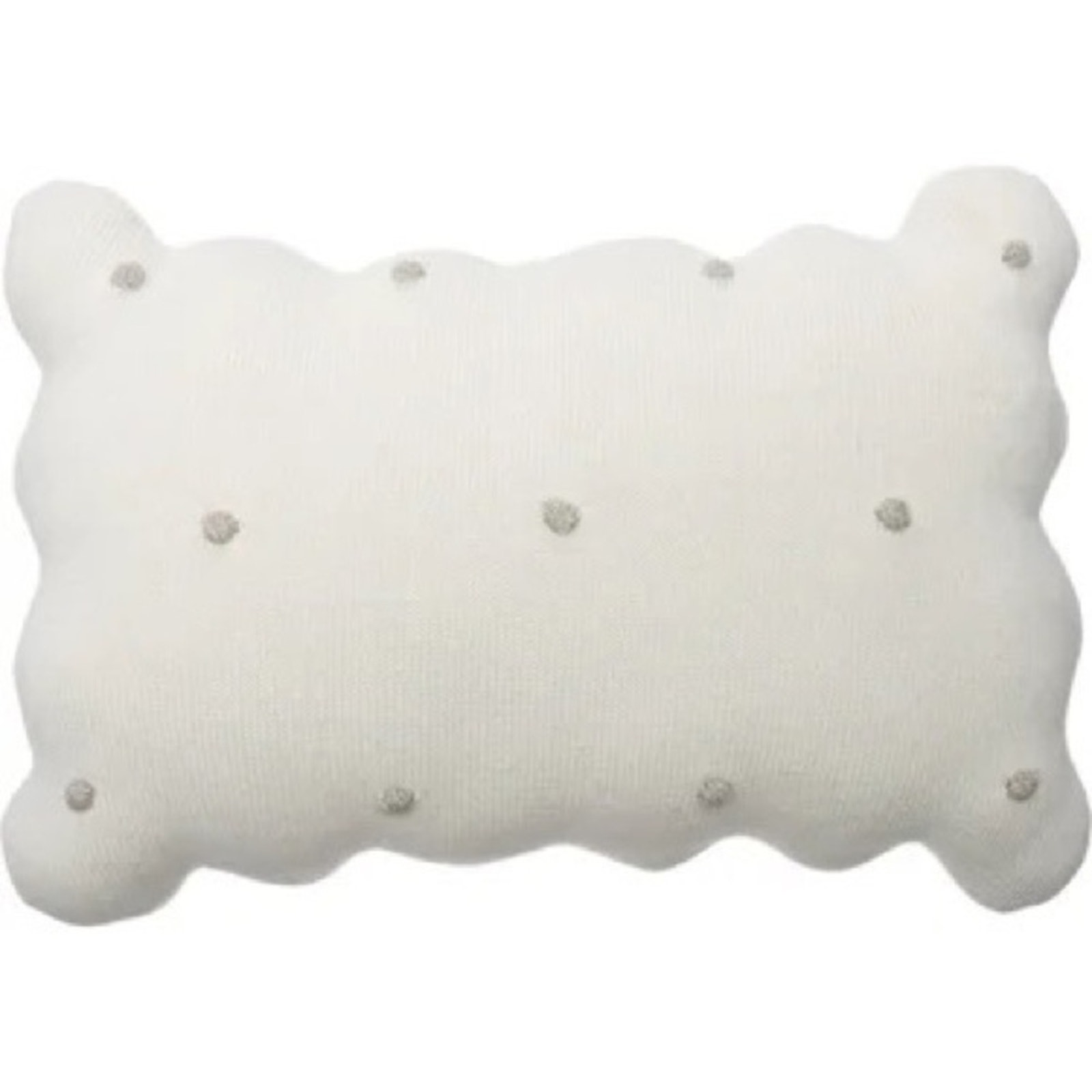 LORENA CANALS Knitted Biscuit Cushion, Ivory