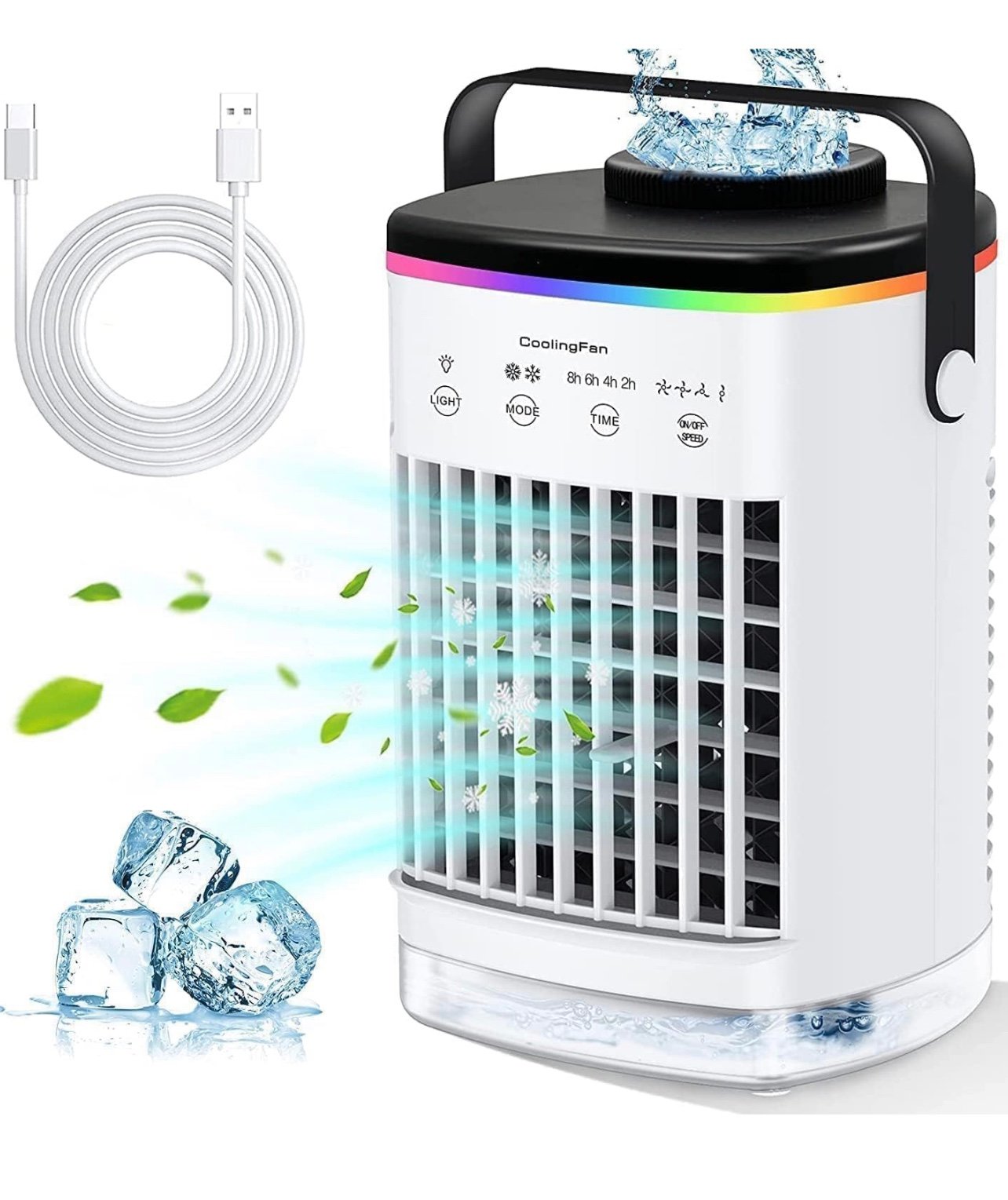 Portable Air Conditioners, Cooling fan Mini Air Conditioner Portable, 4 Wind Spe