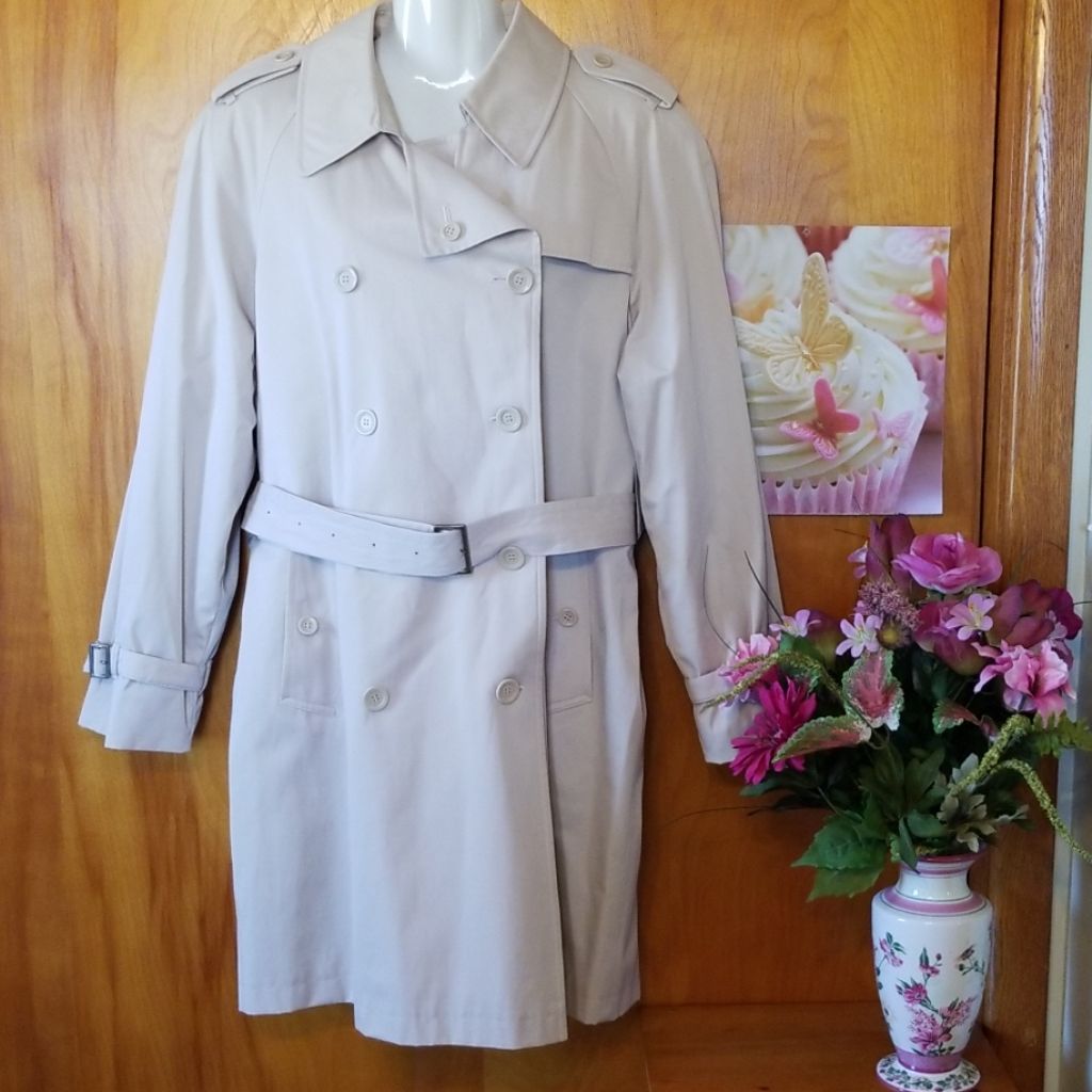 Worthington Pearl Beige Trench Coat, NWT