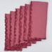 6 - Dransfield Ross Pink 20” Wave Edge Napkins 100% Heavyweight Linen Brand New
