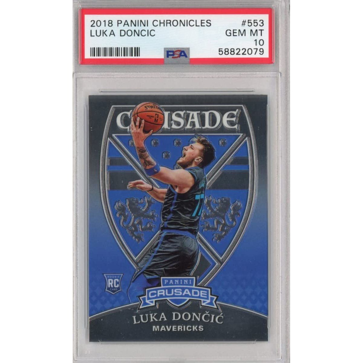 Graded 2018-19 Panini Chronicles Luka Doncic #553 Crusade Rookie Card PSA 10