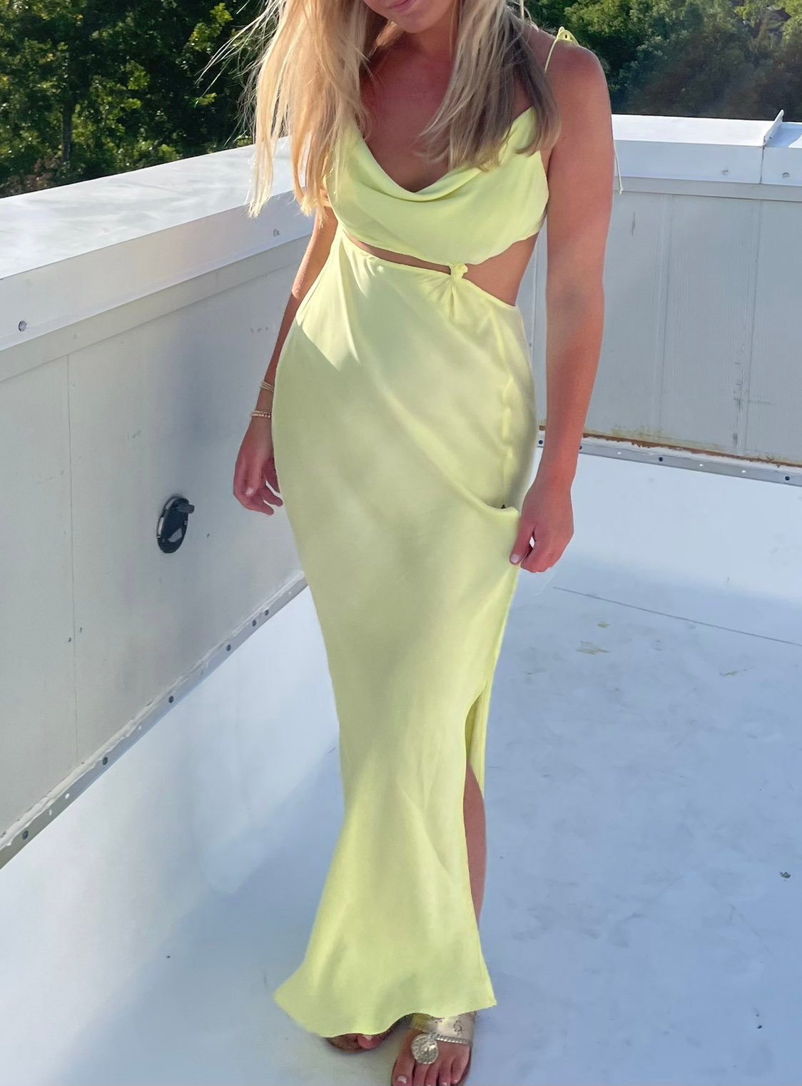 For Love and Lemons kyra cut out maxi dress