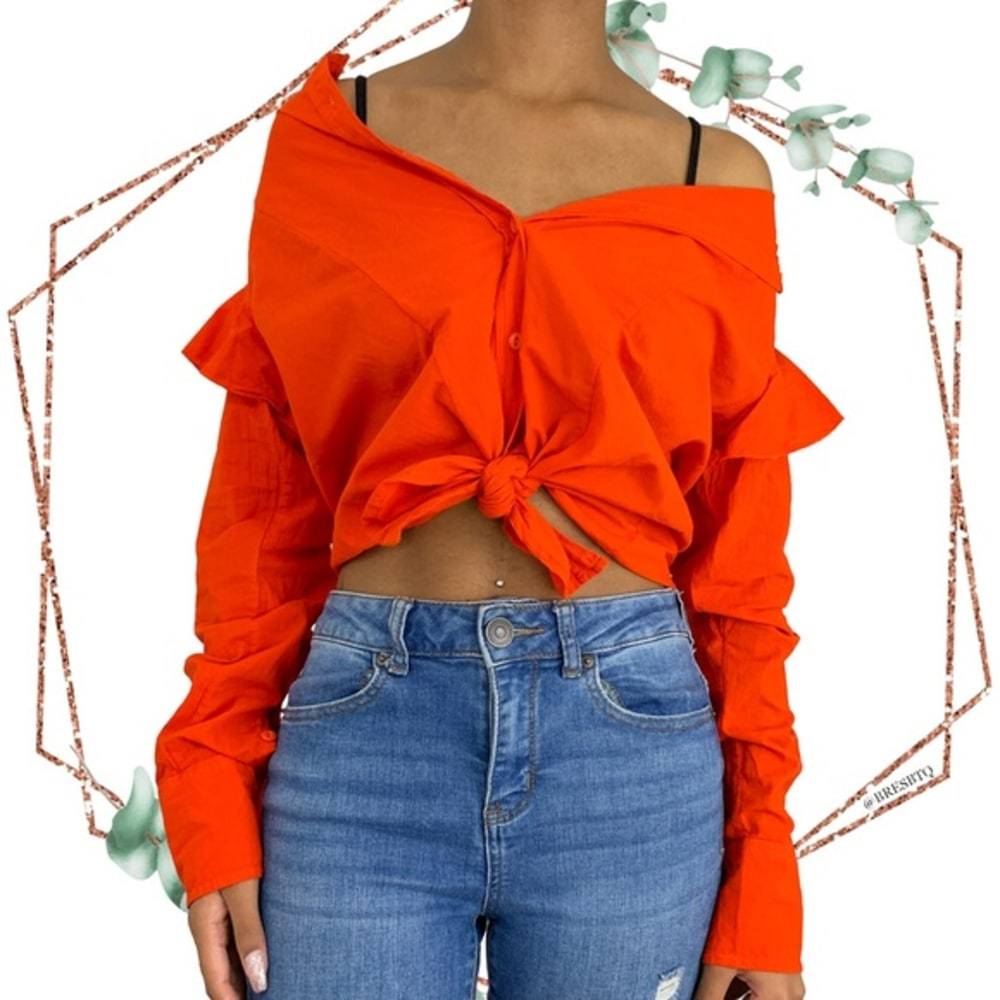 NWT Current/elliot the ashley shirt red