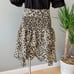 Walter Baker Minty Ruffled Leopard Print Midi Skirt Size 8