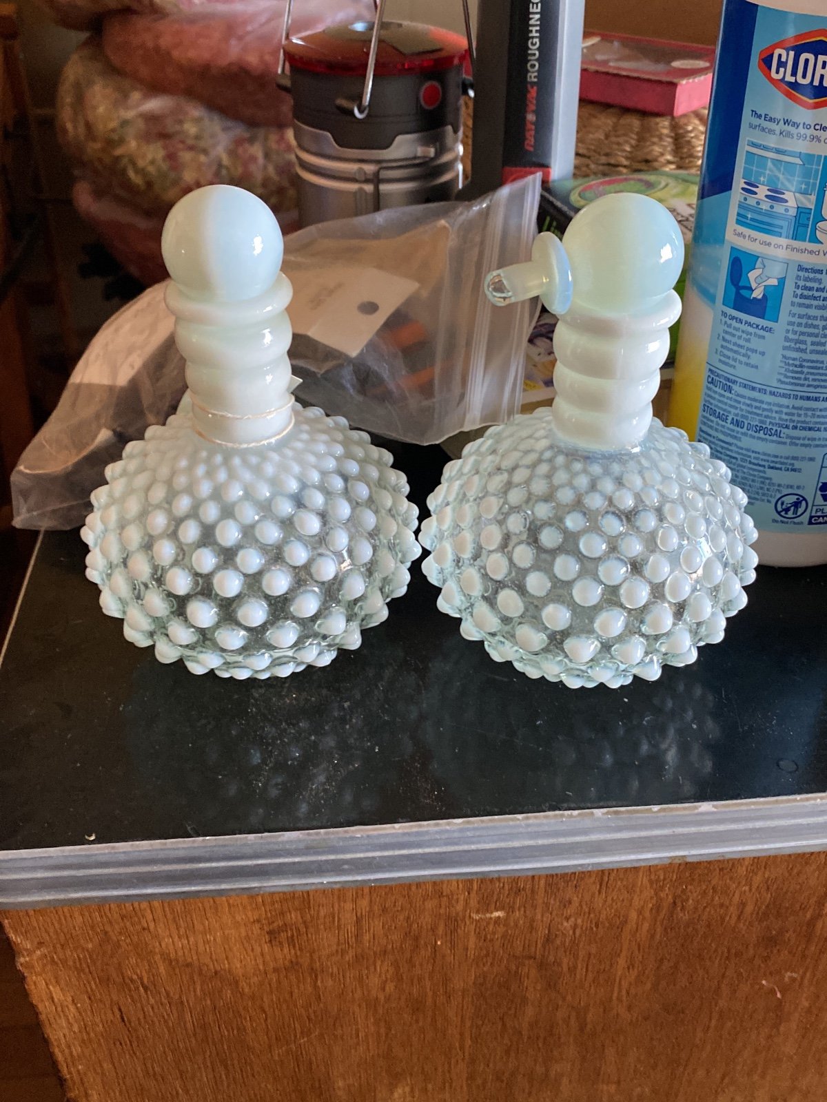 Vintage Fenton vanity Bottle set