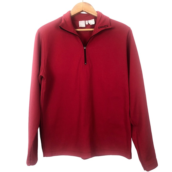 Craft L2 insulation Men's Pullover Sz Large Cycling Running Long Sleeve Red