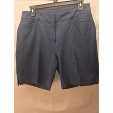 ADIDAS Women's 5 Solid Flat Front Golf Shorts Size 10 NWT Crew Navy MSRP 65!
