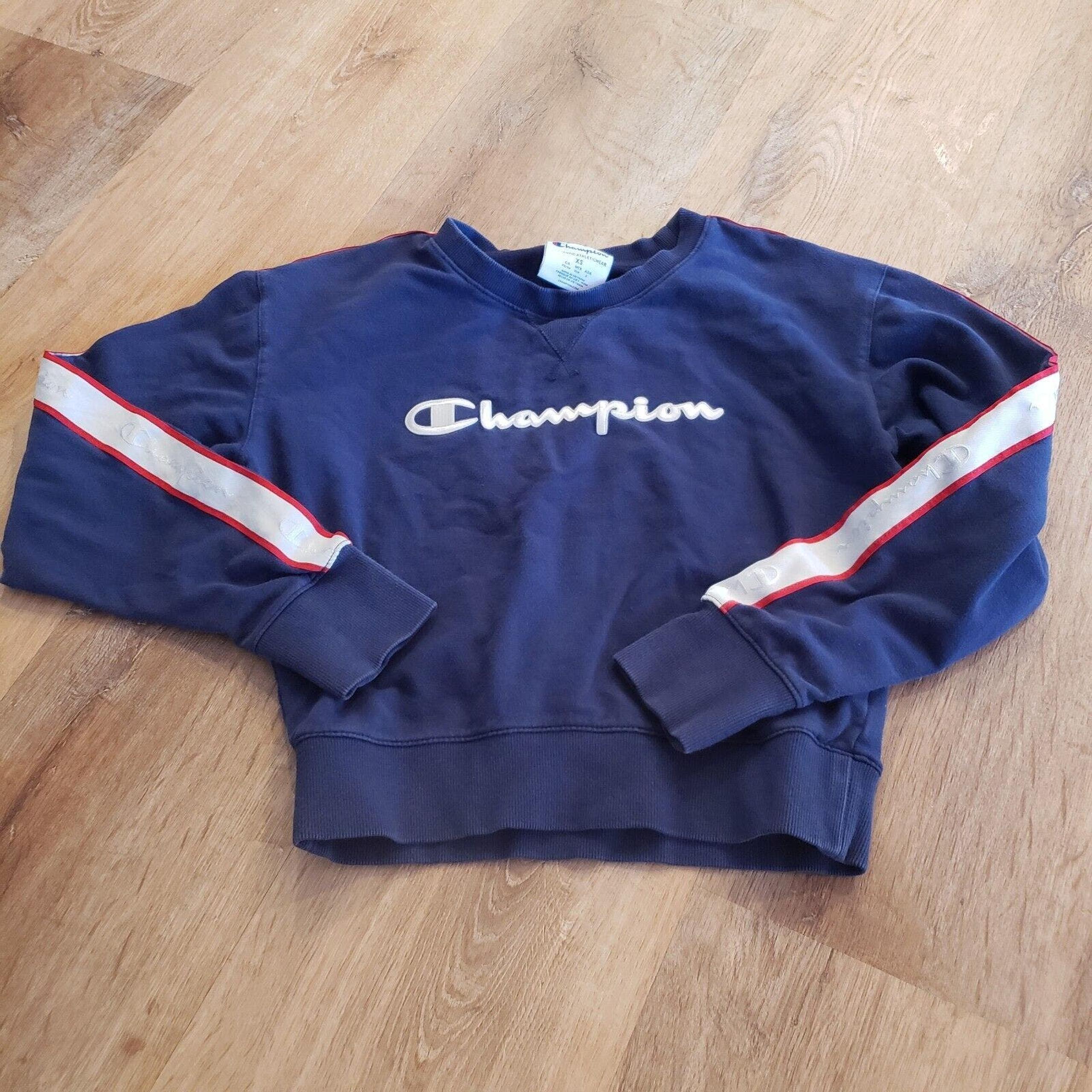 Champion Authentic Activewear Sweatshirt Womens Size XS Blue Logo Pullover