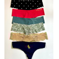 NWT Bundle of 6 Victorias Secret and PINK Thong Panties- Small
