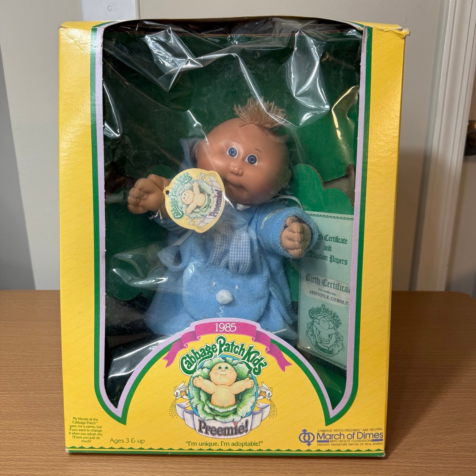 New Vintage 1985 Cabbage Patch Kids Preemie March of Dimes Edition